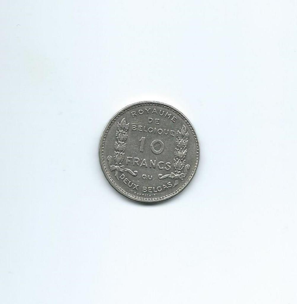 Belgique, 10 Francs (Deux Belga) 1930 FR, pos. B., Enlèvement ou Envoi, Autre, Monnaie en vrac