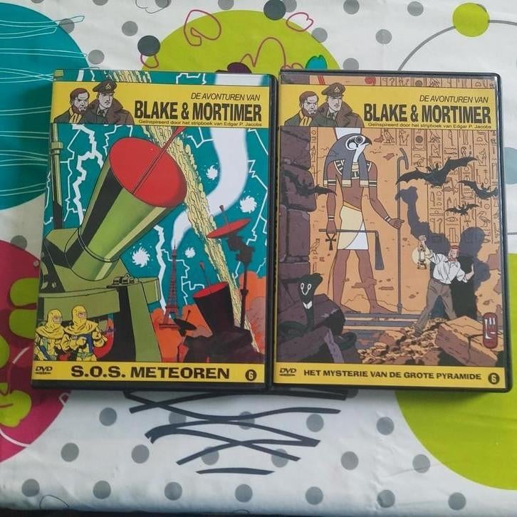BLAKE & MORTIMER : 2 DVD´s in NIEUWSTAAT.  ZELDZAAM.*TOP*, Verzamelen, Ophalen, Overige figuren, Zo goed als nieuw, Overige typen