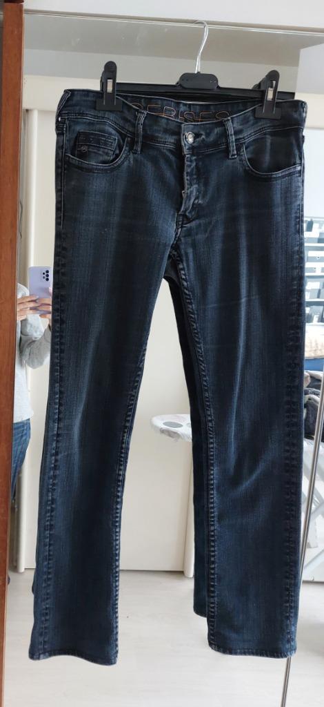 Jeans droit taille basse T28 bleu foncé  Marque Le Temps des, Ophalen of Verzenden, Zo goed als nieuw, Blauw, W28 - W29 (confectie 36)
