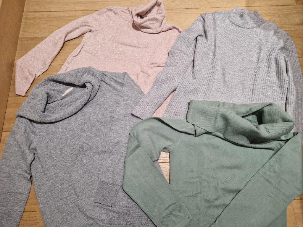Pakket 4x rolkraag trui 4 merken zachte kleuren maat S, Kleding | Dames, Dames-kledingpakketten, Zo goed als nieuw, Maat 36 (S)