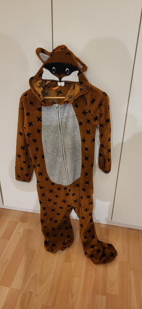 Bever onesie 146/152, Kinderen en Baby's, Carnavalskleding en Verkleedspullen, Ophalen