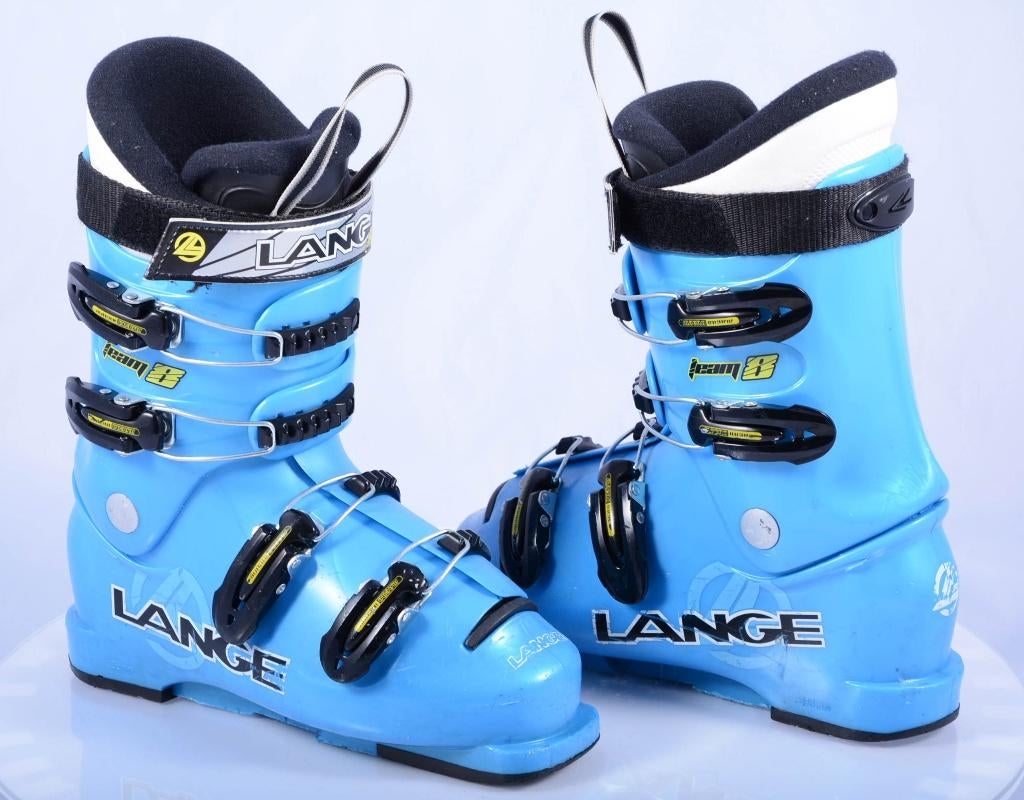 38 38,5 EU kinder skischoenen LANGE TEAM 8, blue, Gebruikt, Schoenen, Ophalen of Verzenden, Carve