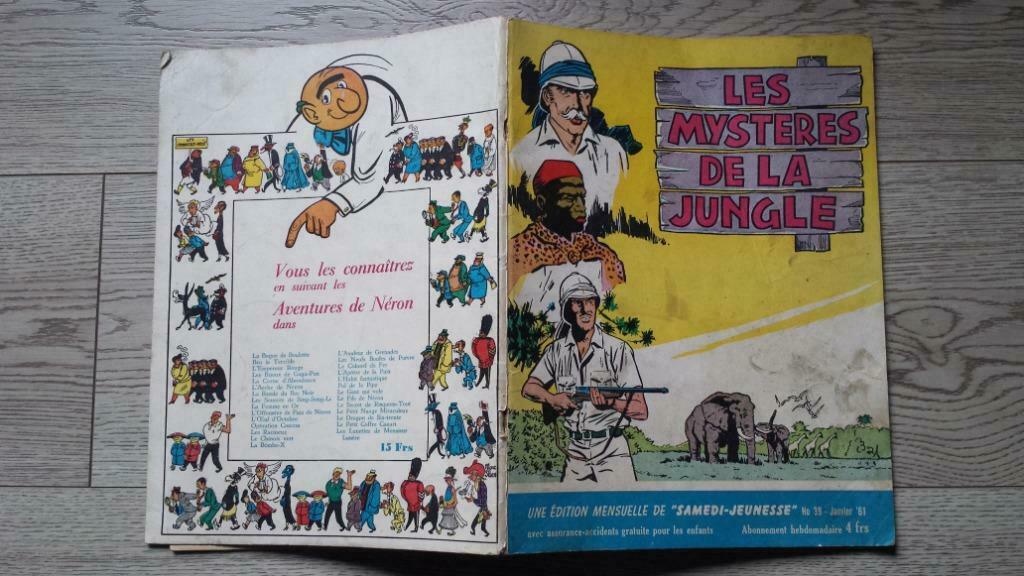 Les mystères de la Jungle - Samedi Jeunesse 1961, Une BD, Enlèvement ou Envoi, Utilisé