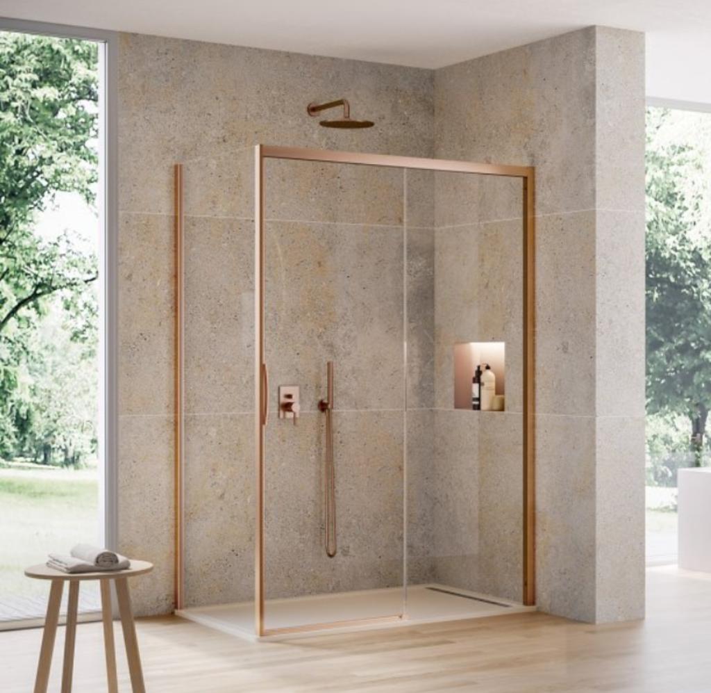 Duka Natura 4000 2-delige schuifdeur 120x200 cm en zijwand, Ophalen, Nieuw, Glas, Douche