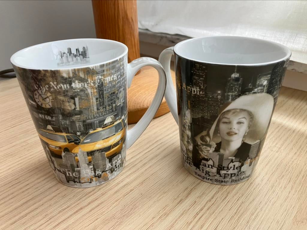 Set 2 tasses NY Marilyn boite cadeau NEUF, Huis en Inrichting, Keuken | Servies, Nieuw, Ophalen