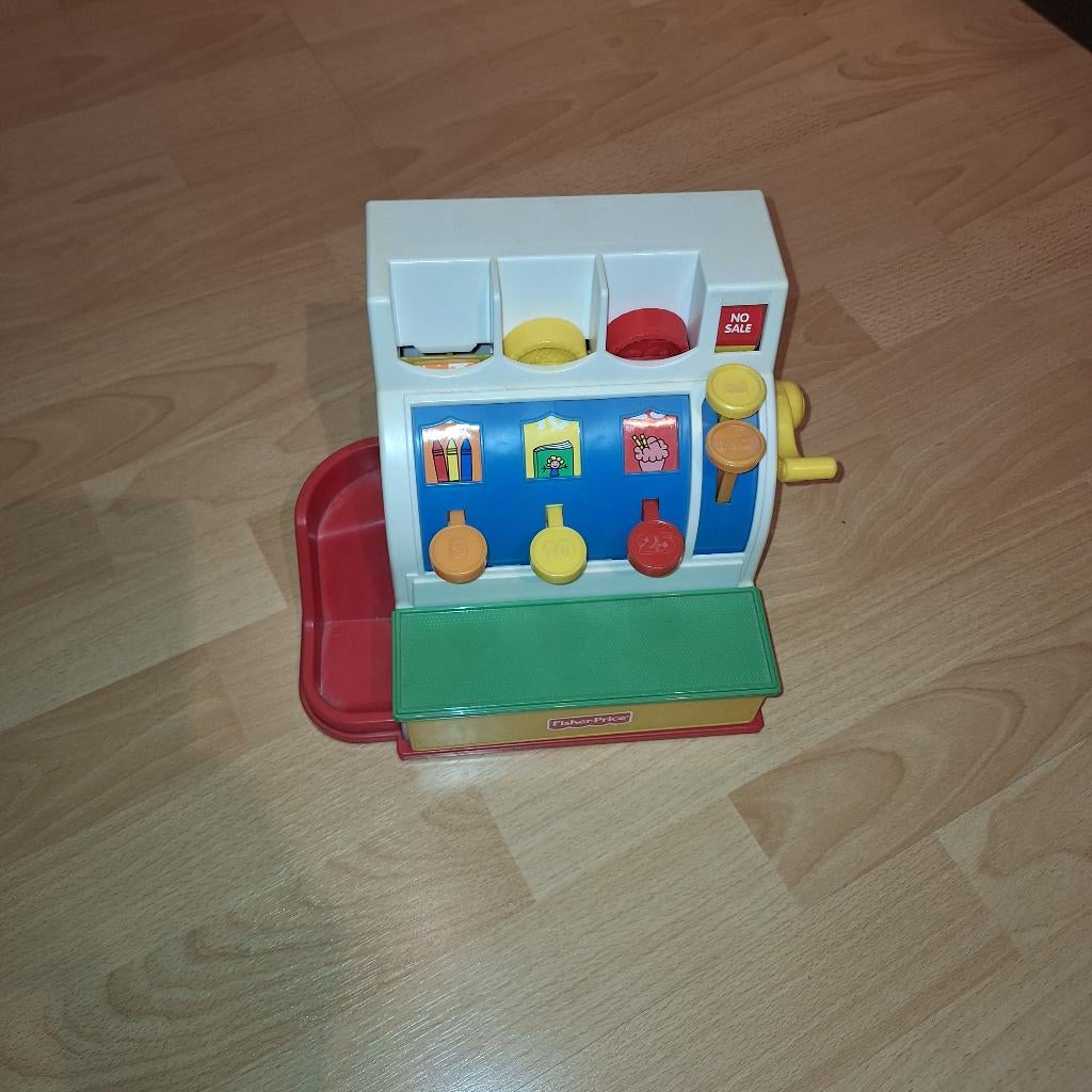 Vintage Fisher-price kassa, Kinderen en Baby's, Speelgoed | Fisher-Price, Ophalen, Gebruikt, Overige typen