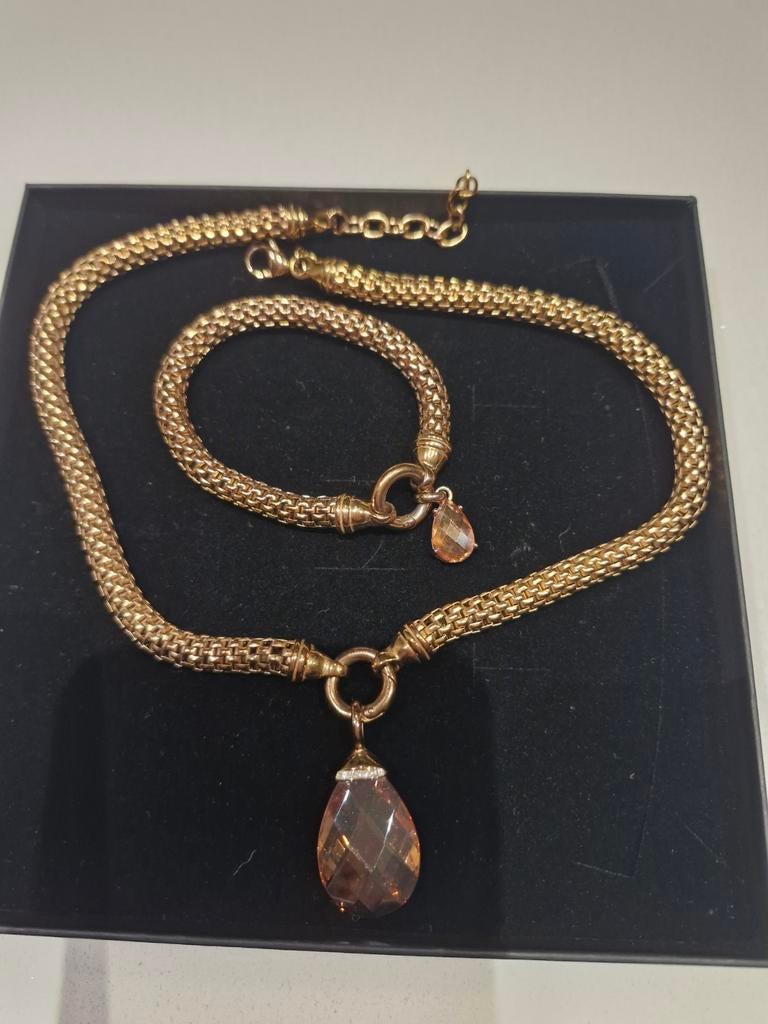 Ketting en armband victoria, Handtassen en Accessoires, Kettingen, Ophalen of Verzenden