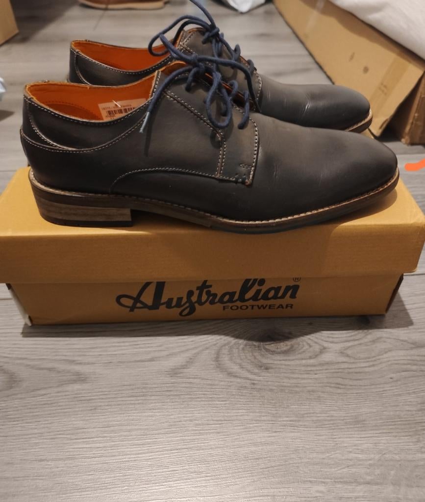 nw heren schoenen "echt leer " merk: Australian .maat 41, Ophalen, Nieuw, Bruin