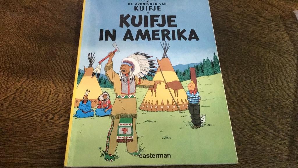 Hergé - Kuifje in Amerika(d7), Boeken, Gelezen, Eén stripboek, Ophalen of Verzenden, Hergé
