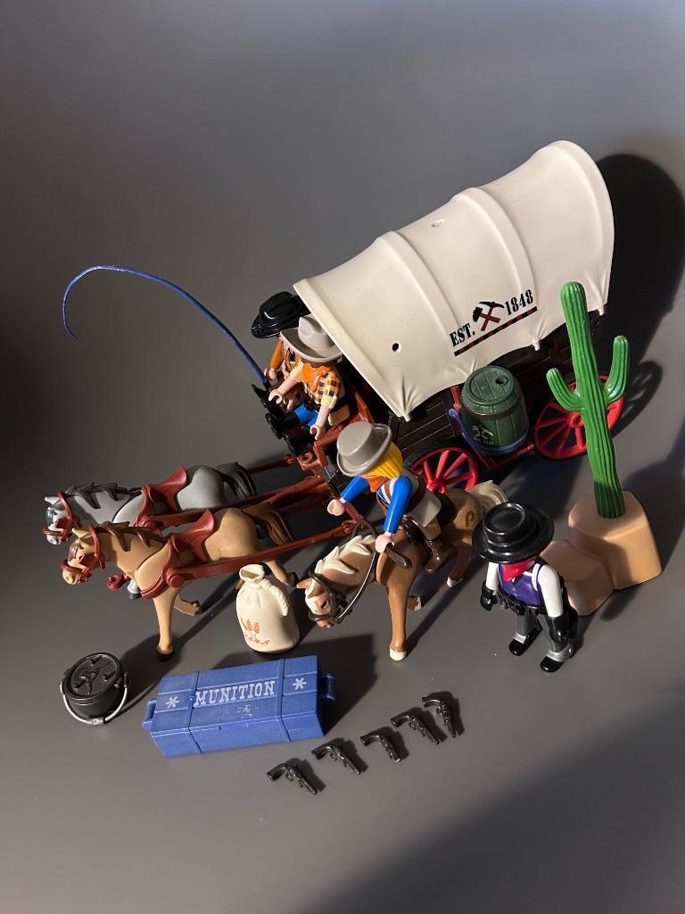 Playmobil Western 5248 - Chariot avec cow-boys et bandits, Enlèvement, Utilisé