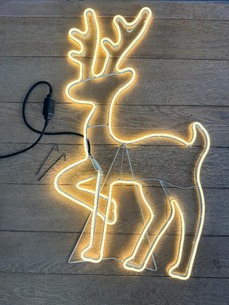 Prachtig 2D LED Rendier 48x84cm Kerst (binnen of buiten), Ophalen, Gebruikt