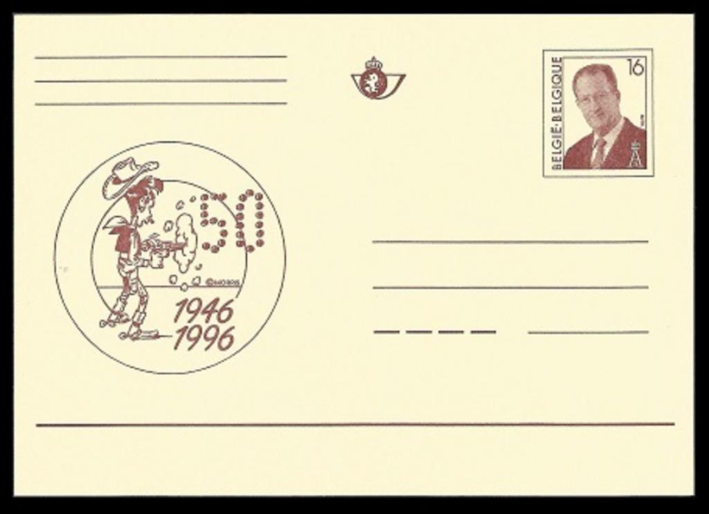 Postwaardestuk Lucky Luke - M. de Bevere, Morris, Cartoon, Postzegels en Munten, Verzenden, Postfris, Overig, Postfris