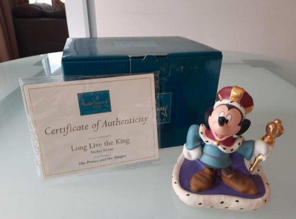 Wdcc  long live the King - Mickey Mouse, Verzamelen, Ophalen of Verzenden, Mickey Mouse