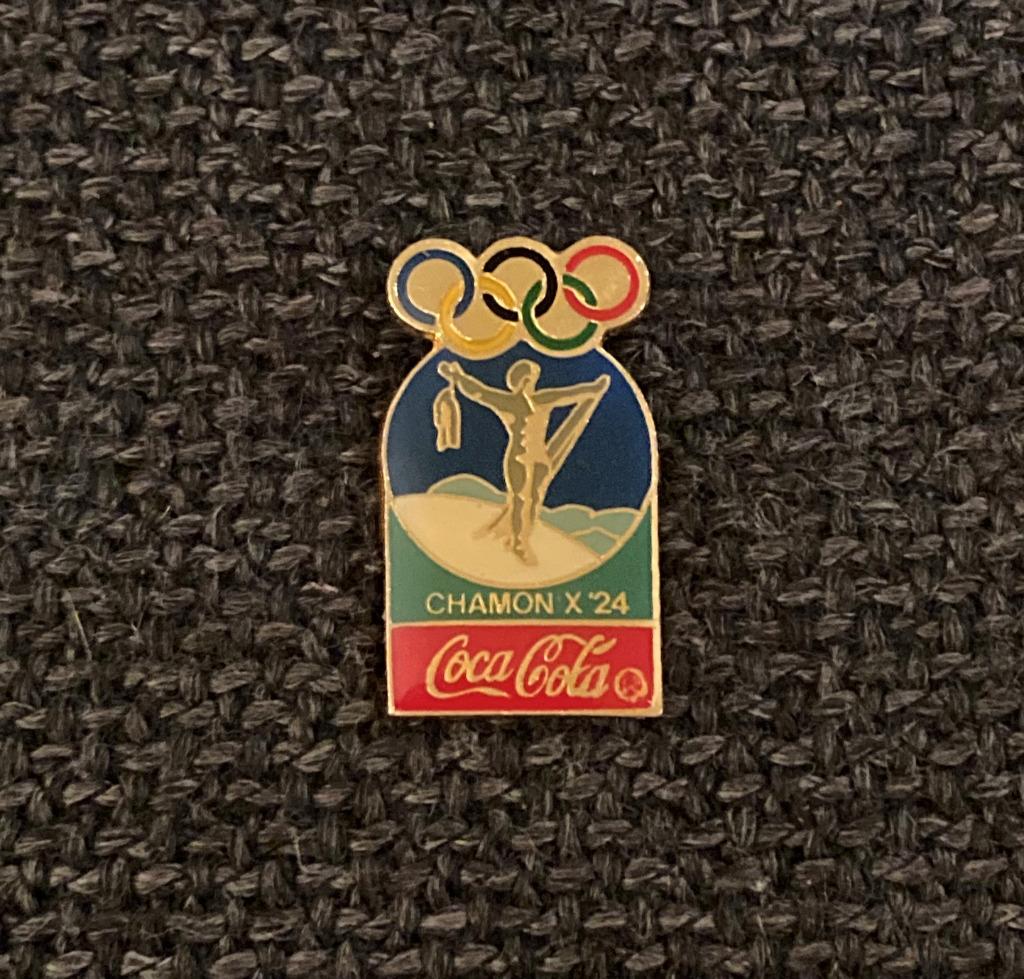 PIN - COCA COLA - CHAMONIX - OLYMPISCHE SPELEN, Verzenden, Gebruikt, Merk, Speldje of Pin