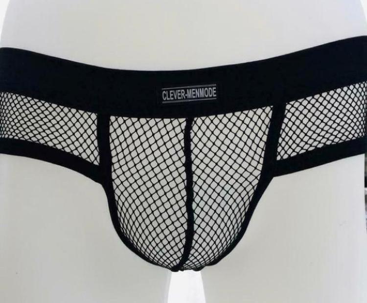 Slip résille transparent taille M, Envoi, Noir, Slip