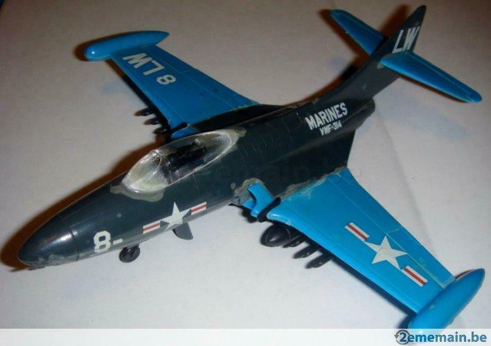 Maquette Grumman F9F-4 Panther (Matchbox PK-124), 1/72, 1985, Enlèvement ou Envoi, Utilisé