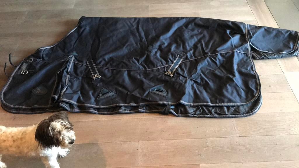Donkerblauw winterdeken m195, Dieren en Toebehoren, Ophalen, Gebruikt