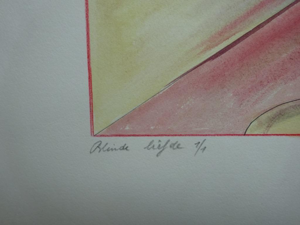 Lode Herreman, aquarel, 36 x 54 cm, Blinde Liefde '98, Enlèvement