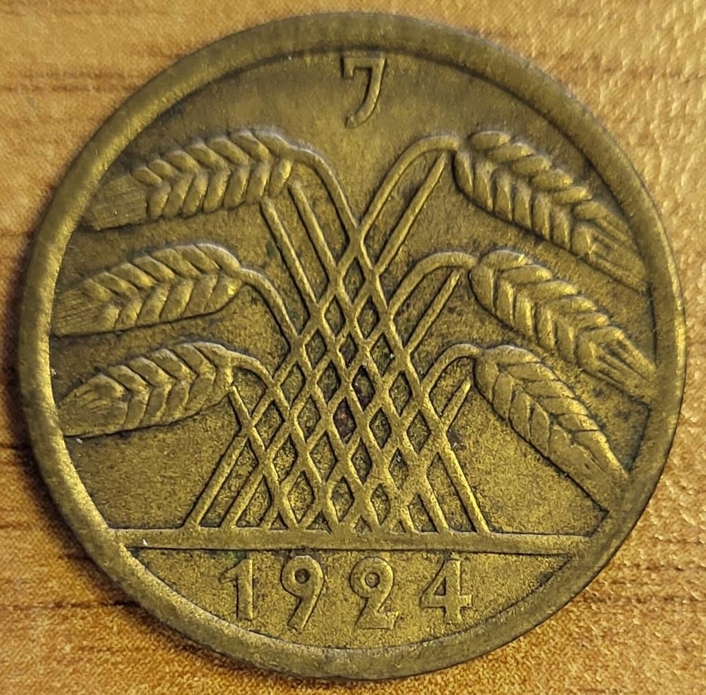 ALLEMAGNE 50 Rentenpfennig 1924 J Hambourg KM#34 SPLENDIDE++, Timbres & Monnaies, Monnaies | Europe | Monnaies non-euro, Monnaie en vrac