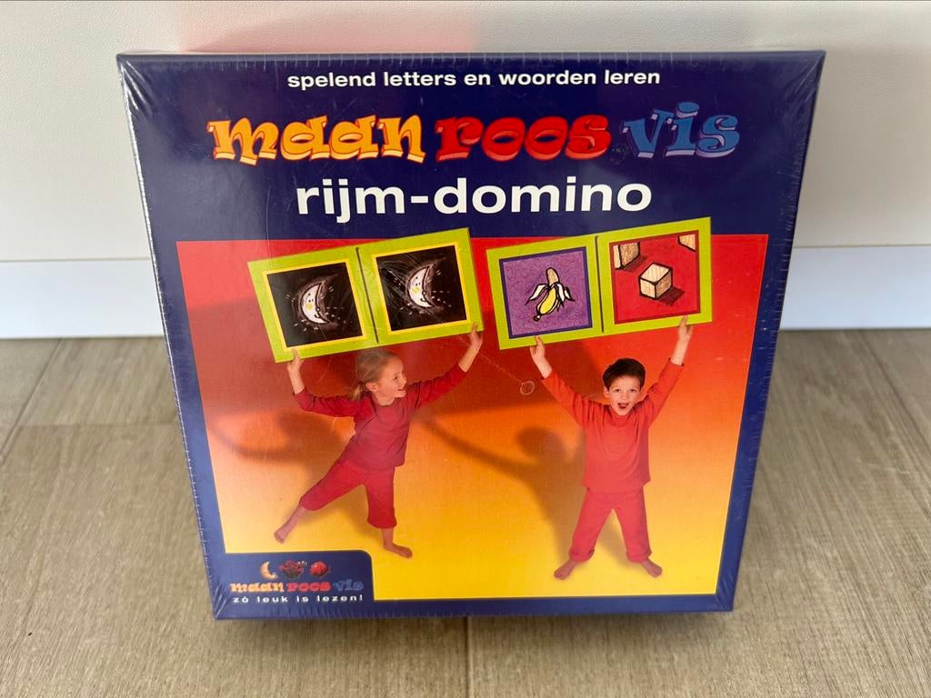 Maan Roos Vis Rijm-Domino NIEUW, Hobby en Vrije tijd, Ophalen of Verzenden, Nieuw