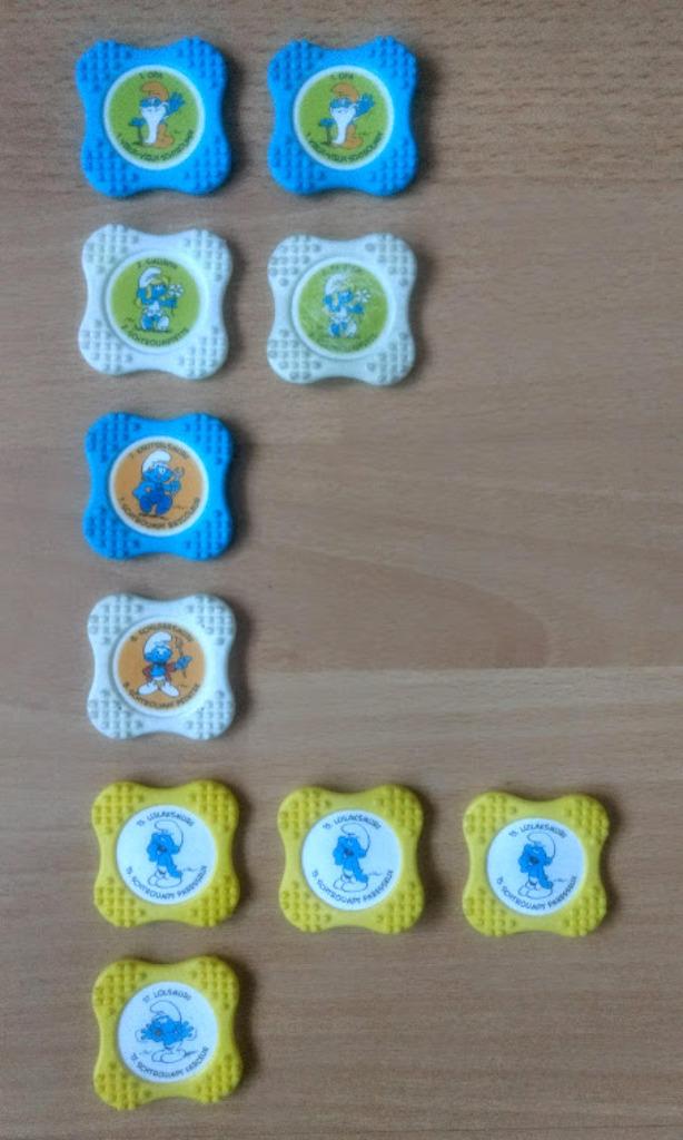 10 skatterz De Smurfen, Collections, Schtroumpfs, Utilisé, Enlèvement ou Envoi