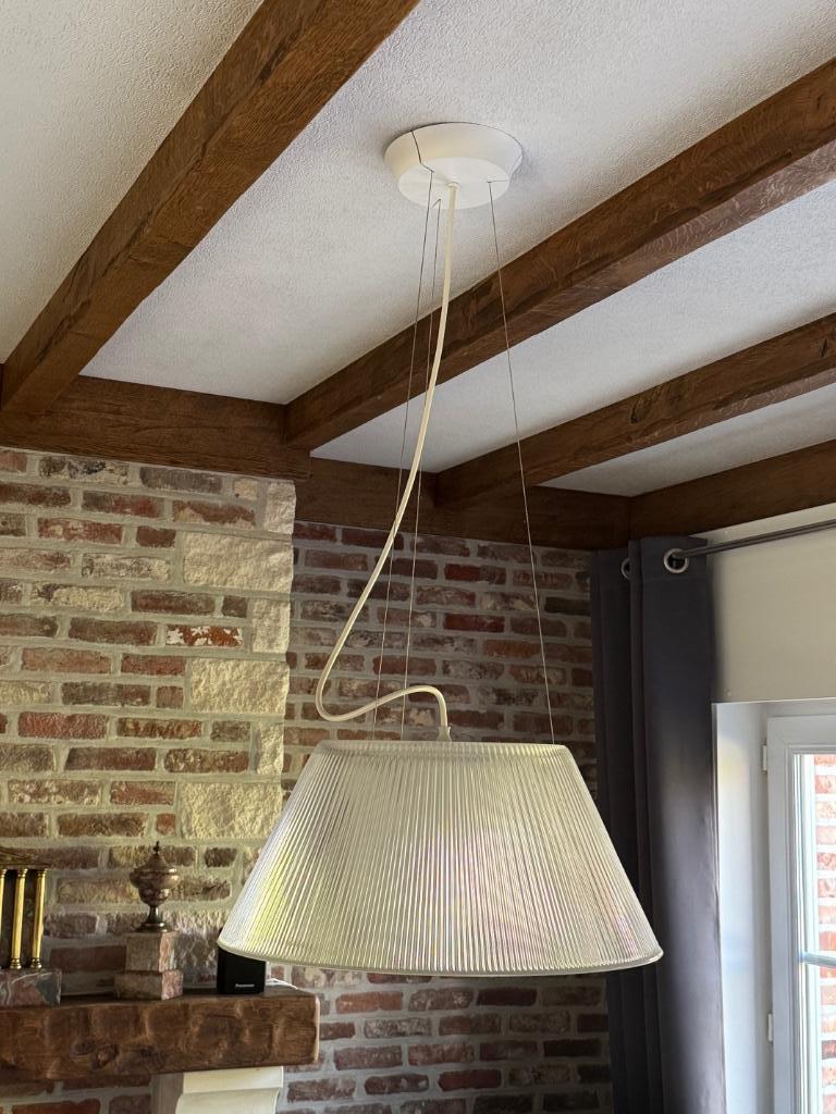 Mooie Flos Romeo Moon Design hanglamp, als nieuw!, Ophalen, Zo goed als nieuw, Glas, Design