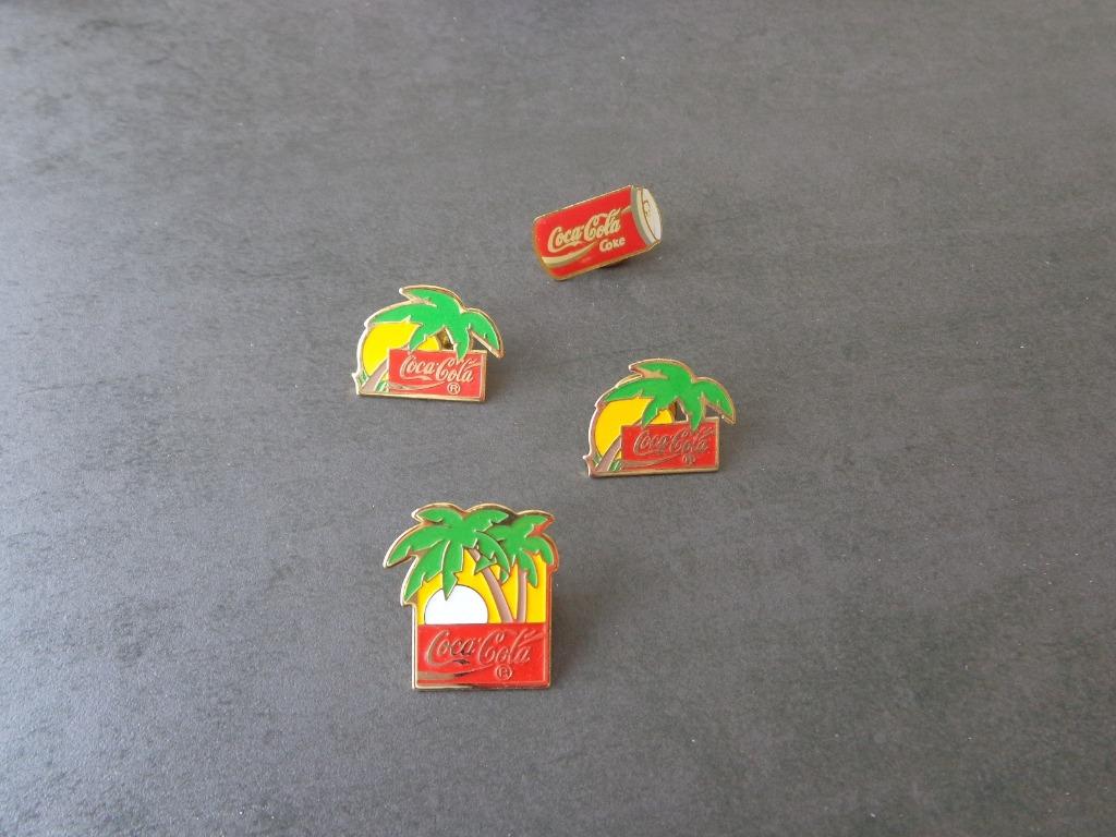 4 pin's COCA COLA, Enlèvement