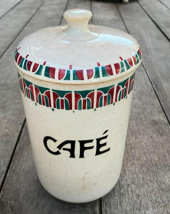Antieke bewaarpot voor koffie, Ophalen of Verzenden