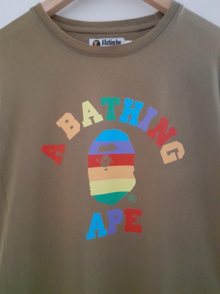 Vintage Bathing ape / Bape - T-shirt Rainbow Gorilla, Kleding | Heren, Ophalen of Verzenden, Maat 52/54 (L), Groen, A bathing ape