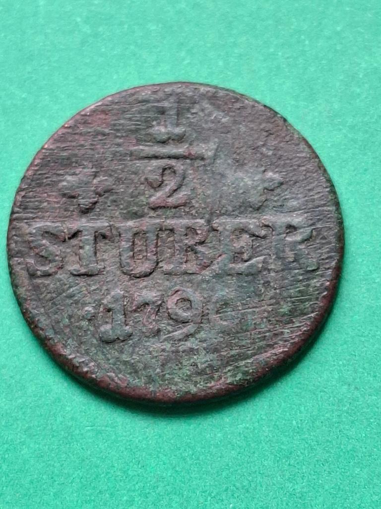1790 Duitsland 1/2 stuiver Jülich Berg Karl Theodor, Verzenden, Duitsland, Losse munt
