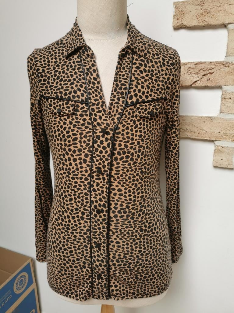 Mooi bloesje in tijgerprint van Morgan, Kleding | Dames, Ophalen of Verzenden, Zo goed als nieuw, Maat 38/40 (M)