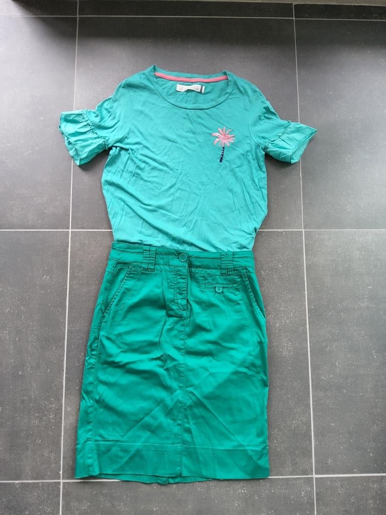 Groene katoenen koker rok 36, Ophalen of Verzenden, Zo goed als nieuw, Sora by Jbc, Knielengte