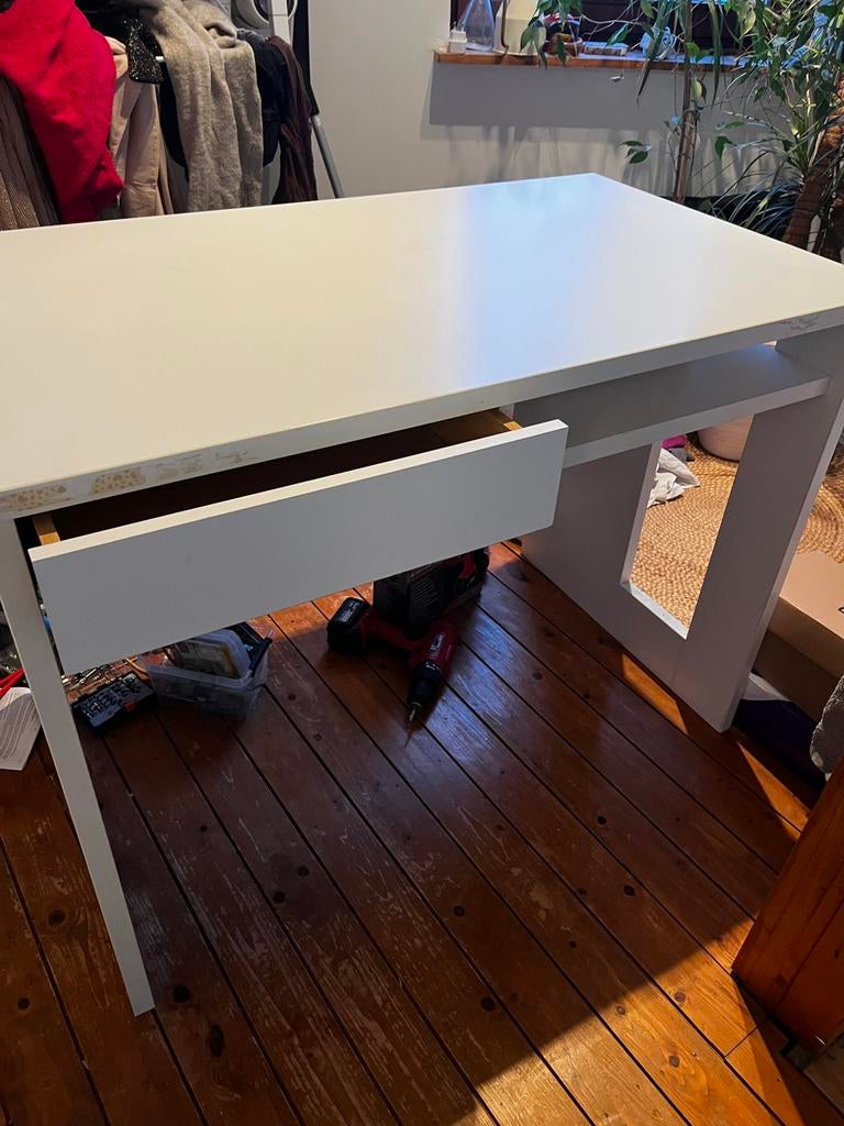 Bureau blanc marque Gautier, Maison & Meubles, Bureaux, Enlèvement, Utilisé