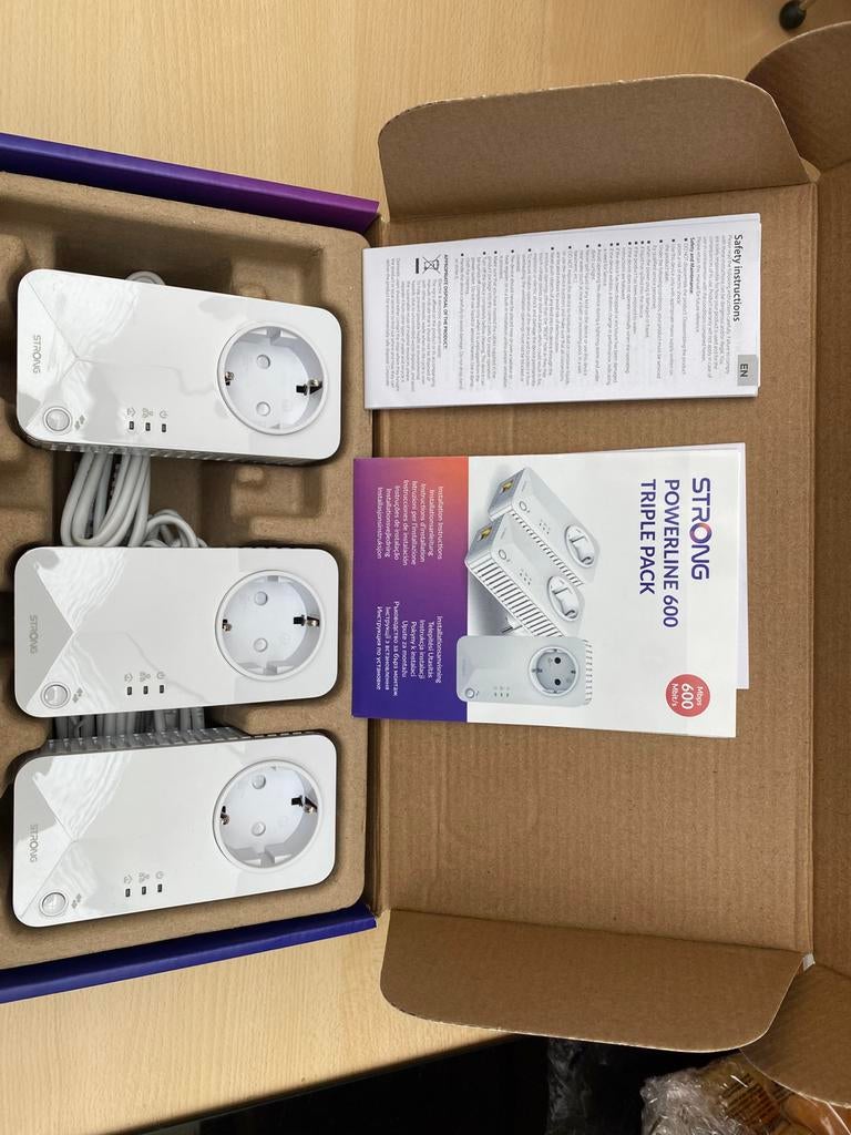 3 Adaptateurs CPL Haut Débit – 600 MB/s –, Envoi, Comme neuf