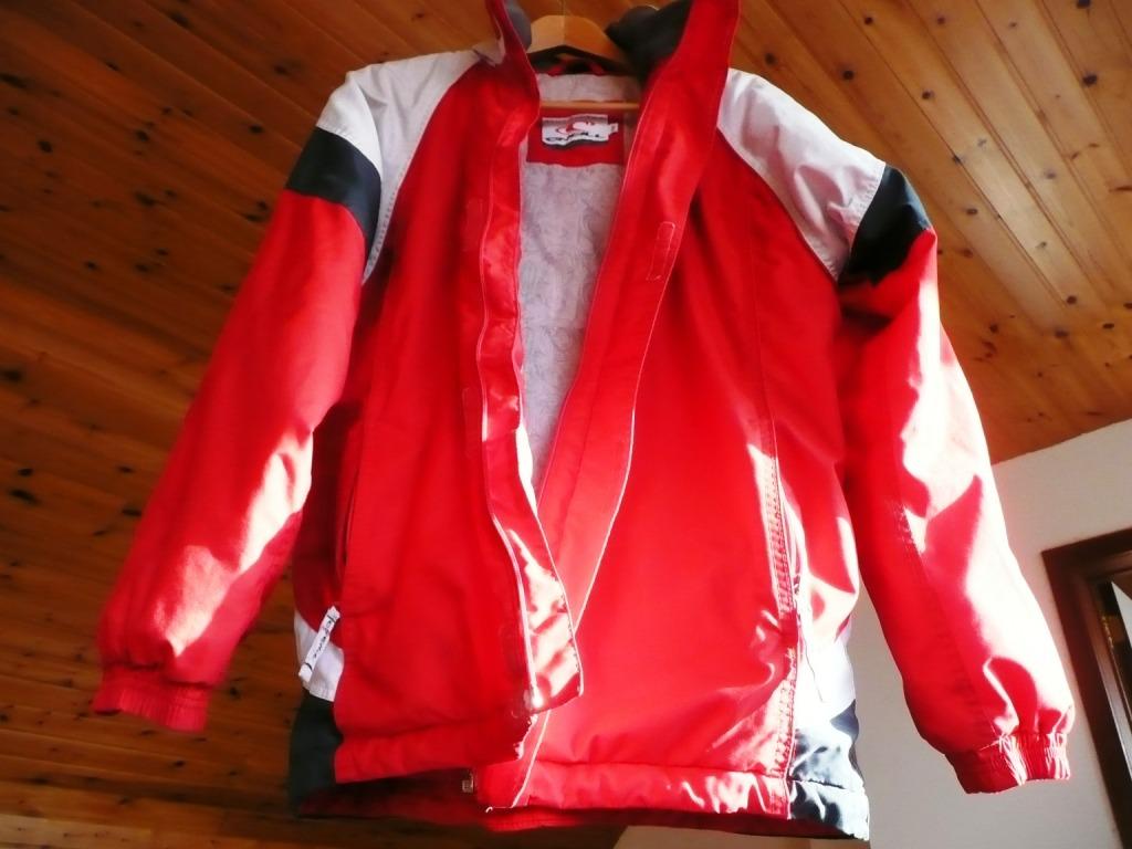 O'NEILL WINTERJAS/SKIVEST(rood/wit/grijs) maat 176, Ophalen of Verzenden, Zo goed als nieuw, O'Neill, Jas