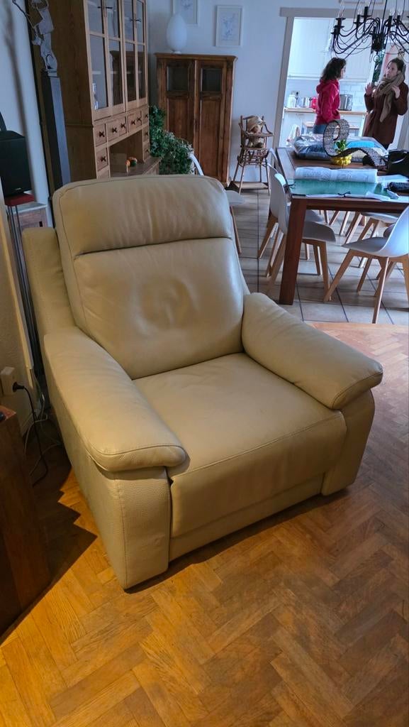 2 Fauteuils  une personne avec relax électrique, Ophalen, Zo goed als nieuw, Leer
