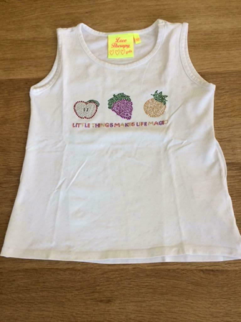 Love Therapy wit topje glitters 12 jaar, Ophalen of Verzenden, Gebruikt, Meisje, Shirt of Longsleeve
