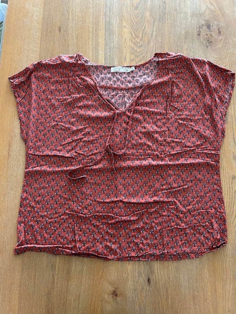Terracotta blouse Liberty Island maat 40, Kleding | Dames, Maat 38/40 (M), Bruin, Zo goed als nieuw, Liberty island