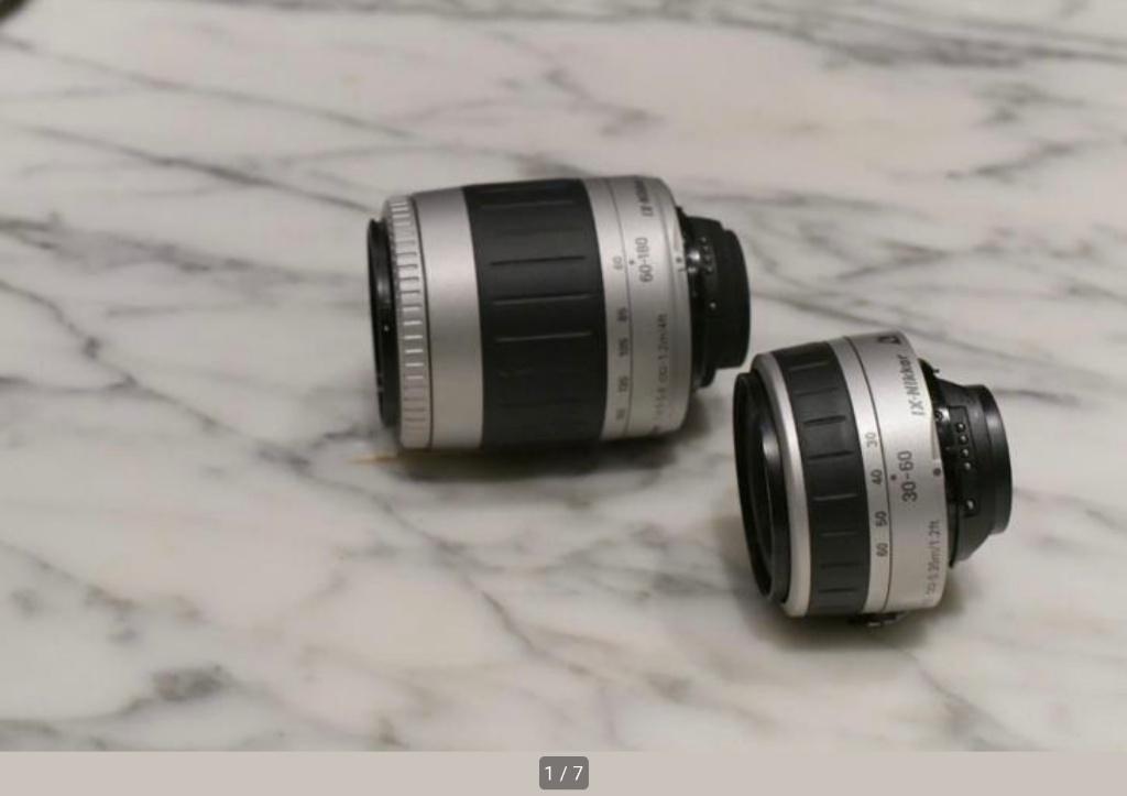Nikon IX 30-60mm/4-5.6 en IX 60-180mm/4.5-5.6, Ophalen of Verzenden, 1980 tot heden, Lens of Lenzen
