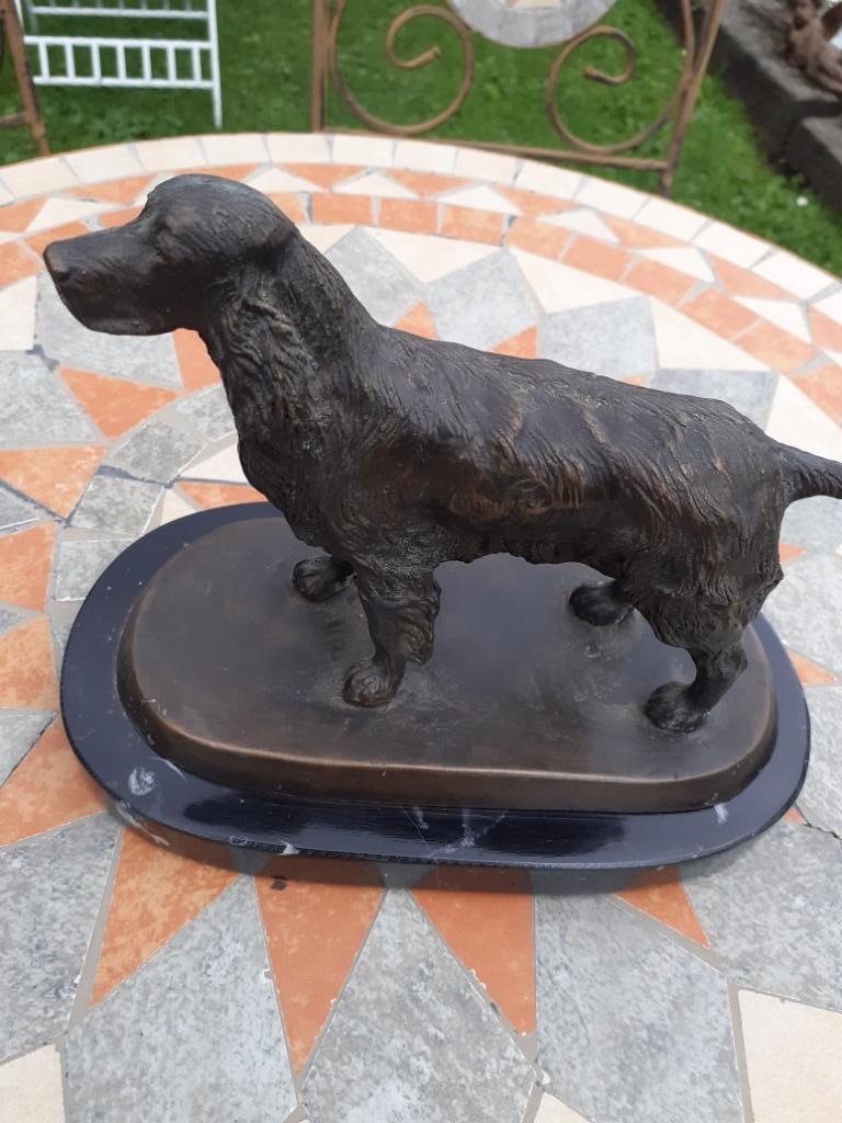 BRONZEN JACHTHOND (springerspaniel) OP BASIS, Ophalen of Verzenden, Brons