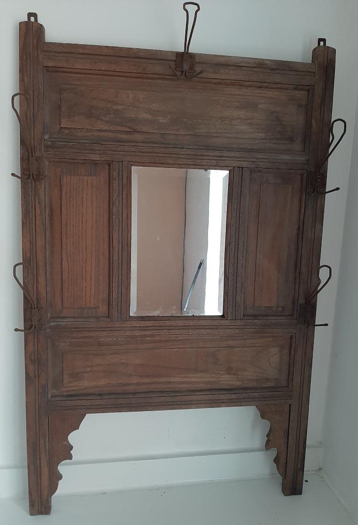 Ancien porte-manteau mural en bois, Ophalen