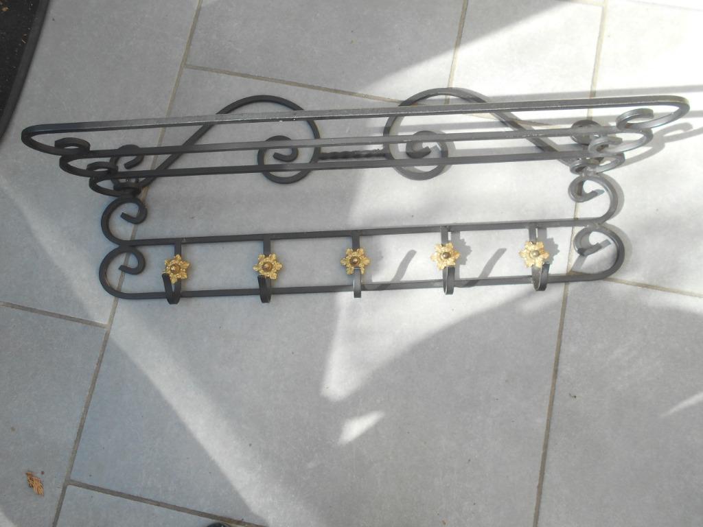 beau porte manteau fer forgé, Moins de 100 cm, Portemanteau mural, Enlèvement, Utilisé