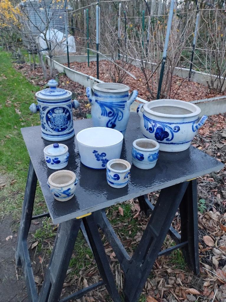 aardewerk blauw kobalt, Ophalen