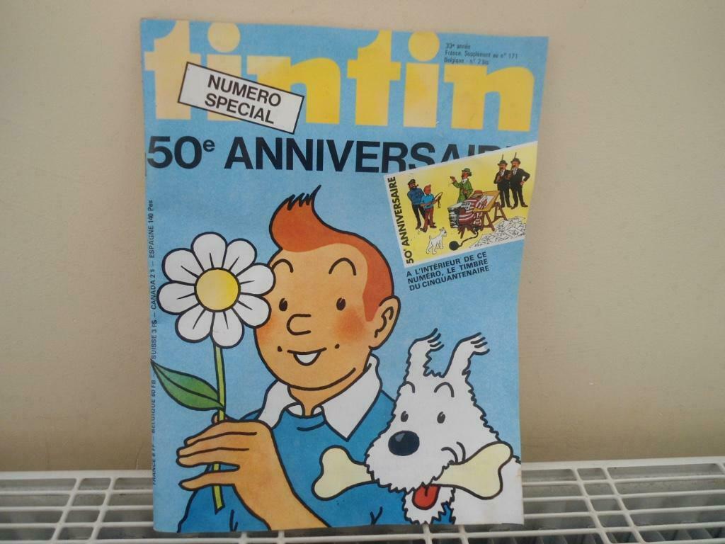 Ancien Magazine Tintin anniversaire Très bon état Timbre Pré, Ophalen of Verzenden, 1960 tot 1980, Tijdschrift