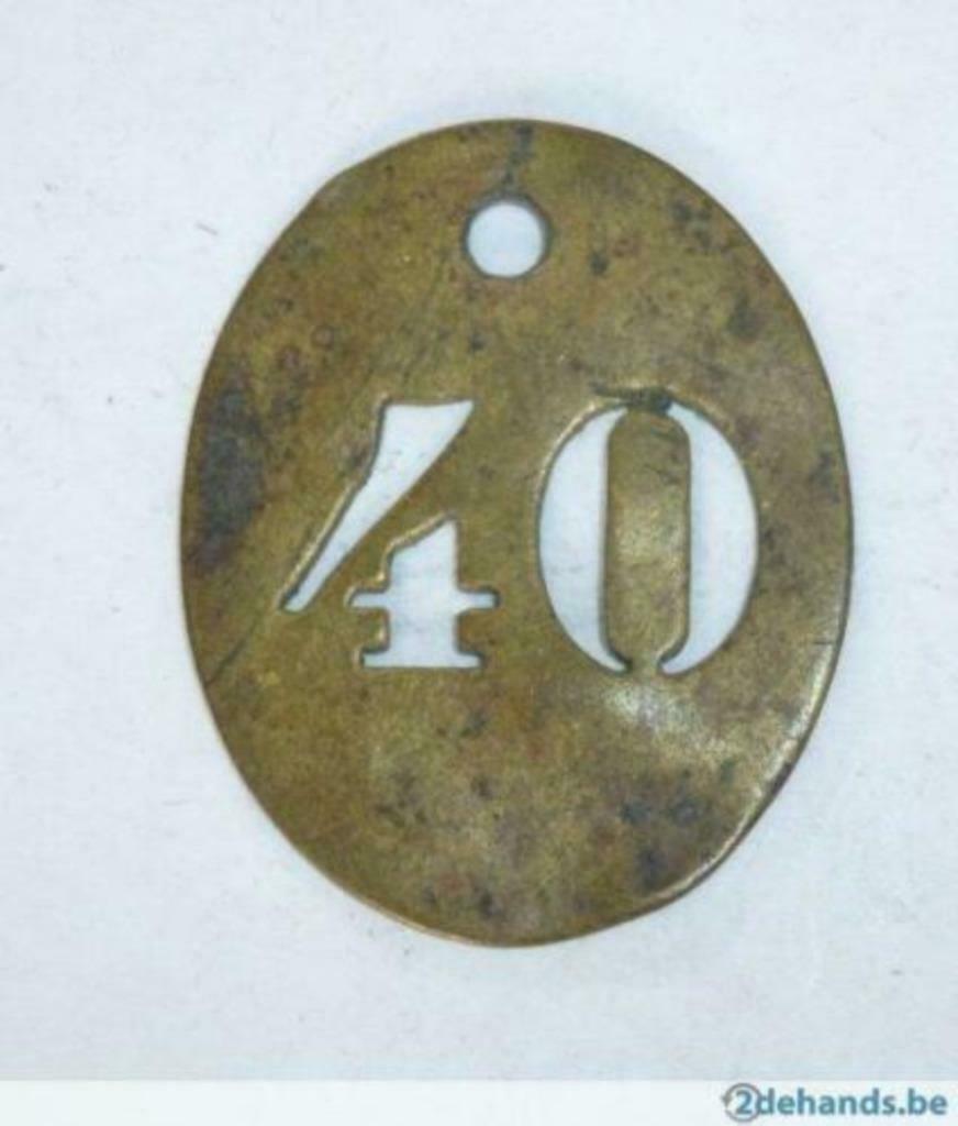 nummer 40 van leger uniform ? gebruikt, Verzamelen, Verzenden, Landmacht, Embleem of Badge