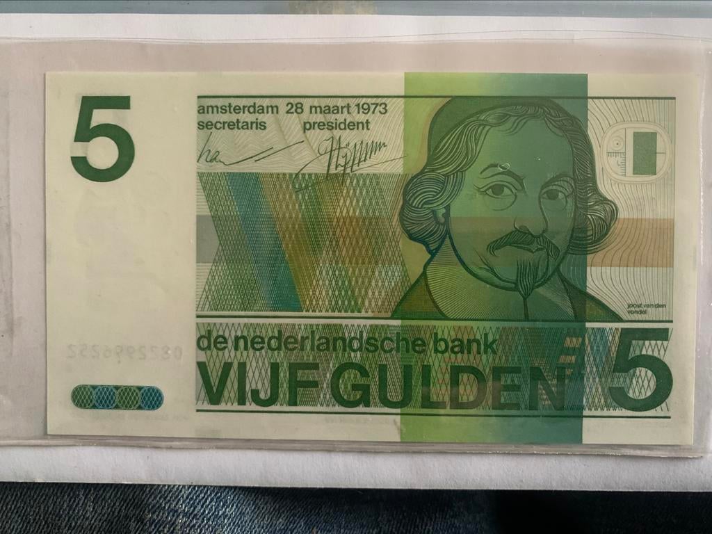 Nederland 5 gulden, Ophalen of Verzenden, 5 gulden, Los biljet