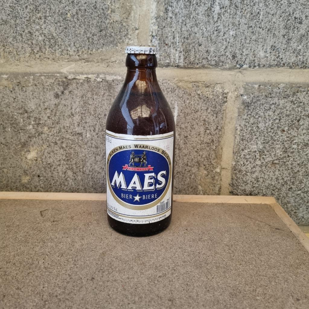 Bouteille de bière Maes (modèle 1), Ophalen of Verzenden, Gebruikt, Flesje(s), Overige merken