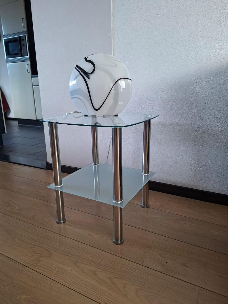 Bijzettafel, Ophalen, Gebruikt, Vierkant, Glas