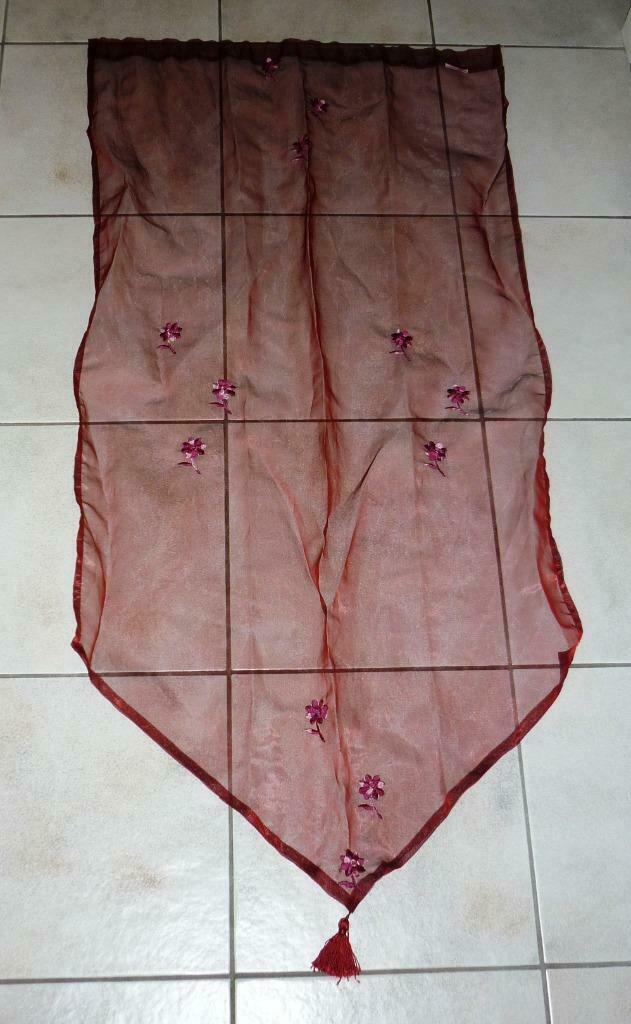 Voilages rideaux organza, Maison & Meubles, Rouge, Enlèvement ou Envoi, Utilisé, 50 à 100 cm