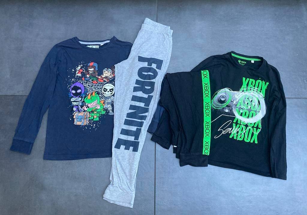 364: pyjama maat 146 Xbox en Fortnite, Ophalen of Verzenden, Zo goed als nieuw, Jongen of Meisje, Nacht- of Onderkleding